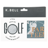 K.Bell Men's Down to Par Tee Crew Sock 2 Pair Pack Gift Box