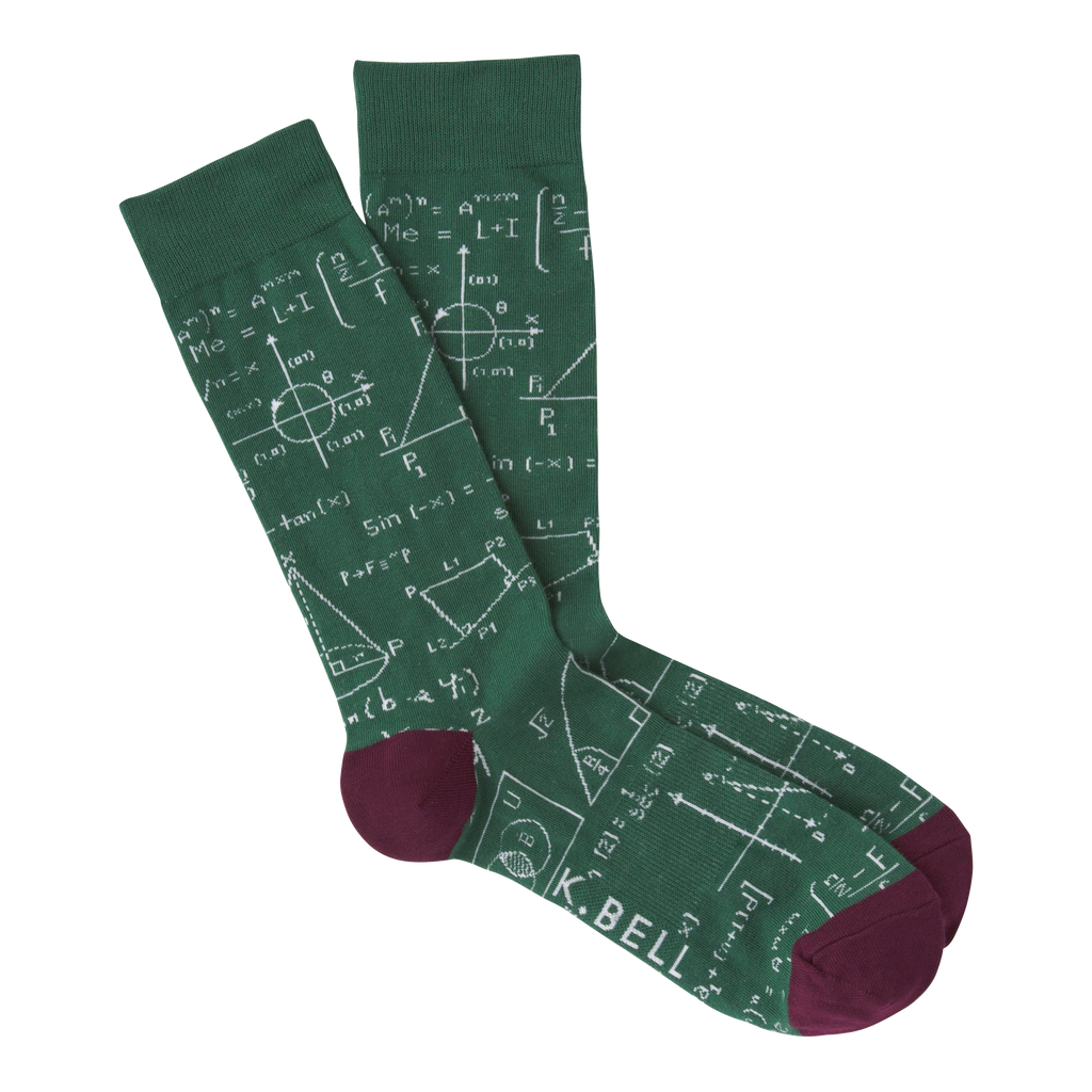 K.Bell Men's Equations Crew Sock