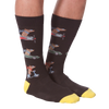 K.Bell Men's Traveling Dogs Crew Sock