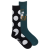 K.Bell Men's Down to Par Tee Crew Sock 2 Pair Pack Gift Box